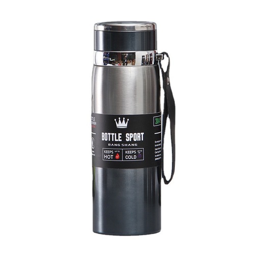 Cross-border exclusive 316 stainless steel insulated cup with gradient strap travel flask large capacity outdoor sports water bottle wholesale