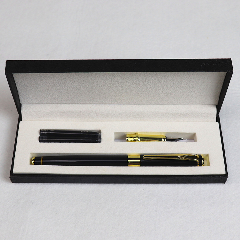 Pluma dura pluma de caligrafía en caja multicolor pluma de metal cuerpo regalo de negocios Ming estudiante entrenamiento clase pluma regalo