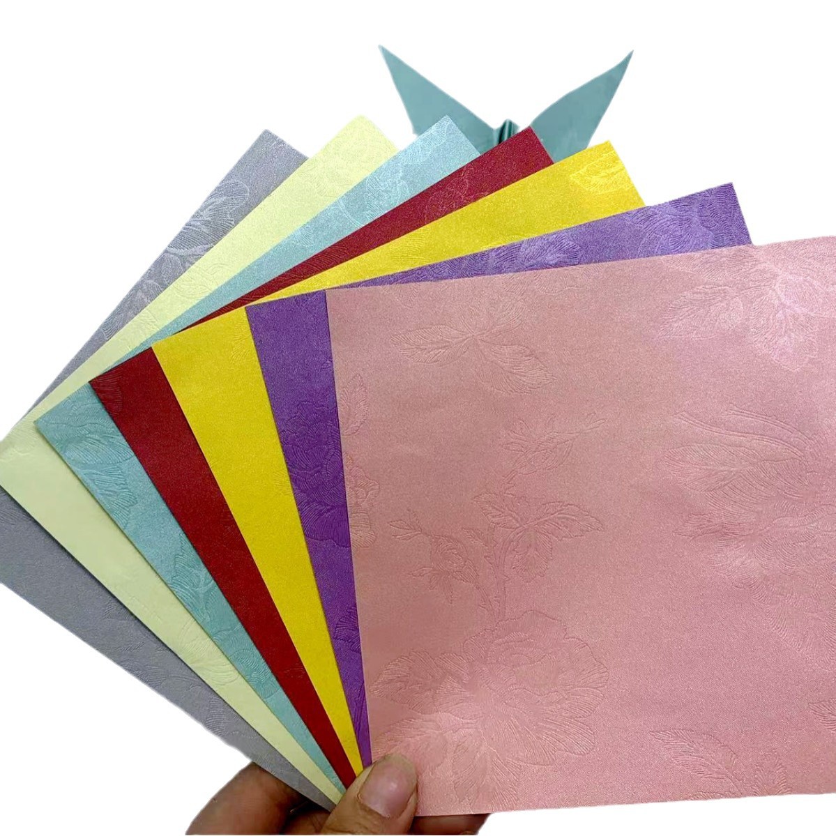 Papel de perla, papel de color para niños, cuadrado de color, papel artesanal, jardín de infantes 15 cm, red hecha a mano, DIY