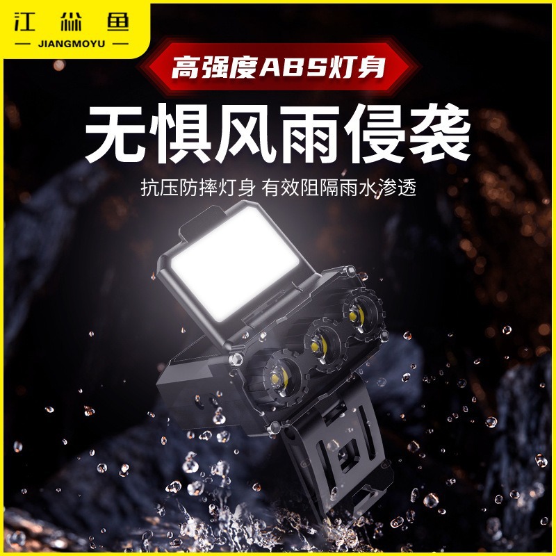 Luz de sombrero LED inteligente inducción luz portátil iluminación de emergencia USB al aire libre cabeza de trabajo luz de pesca super brillante image 3