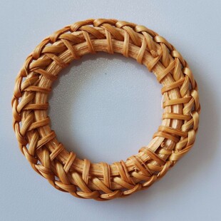 Bohemian retro ethnic hand-woven rattan earrings jewelry material lace circle earrings jewelry accessories