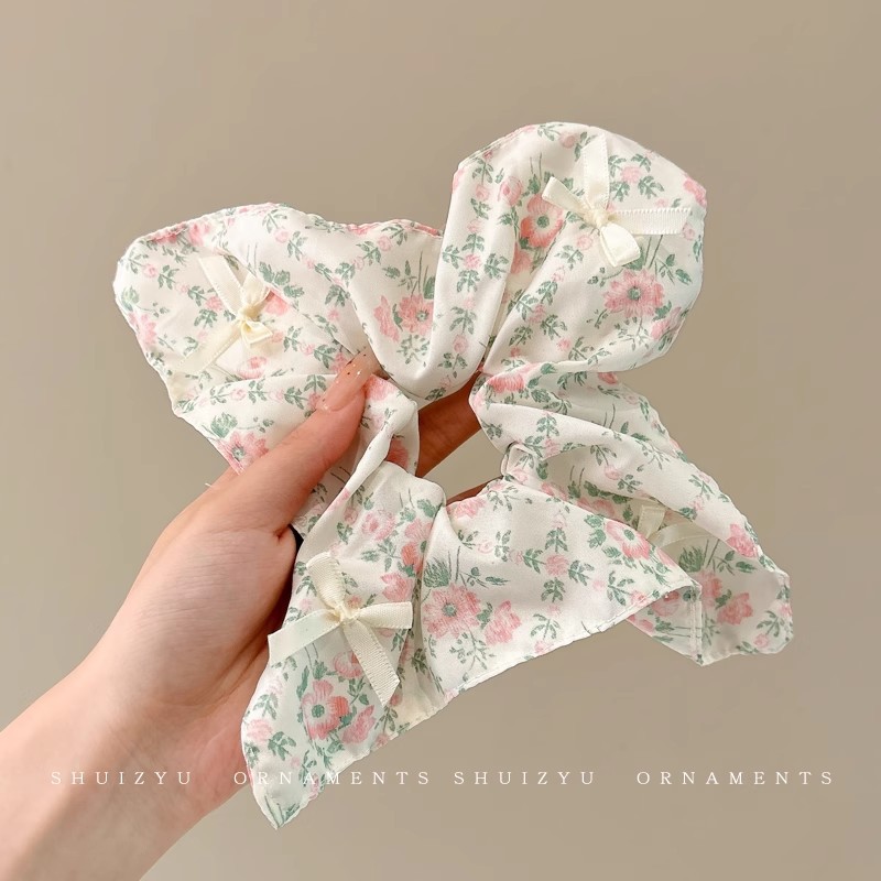 high-grade fabric large intestine hair band idle style headband female rubber band does not hurt hair korean girls hair rope hair accessories headdress