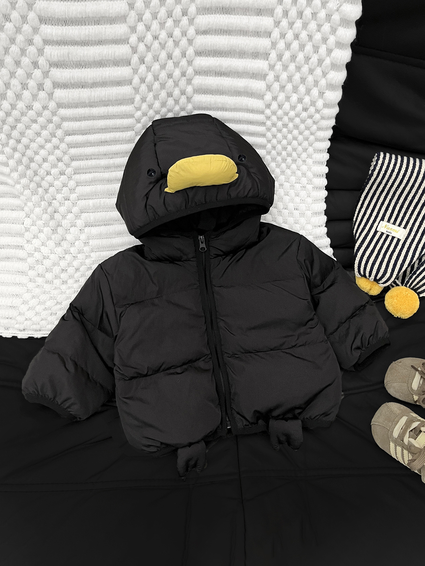 Ropa de invierno bebé encantador caricatura blanco chaqueta de plumón cálida para niños coreanos abrigo de invierno