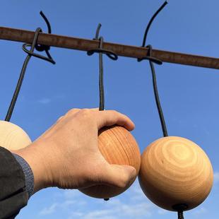 Solid Wood Wrist Ball Rope Grip Strength Wrist Exercise Product Pull-Up Advanced Product Pull-Up Ball