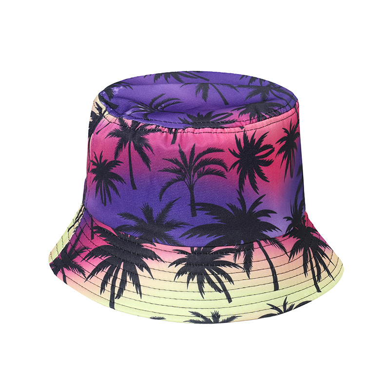 Women's Streetwear Coconut Tree Printing Flat Eaves Bucket Hat display picture 2