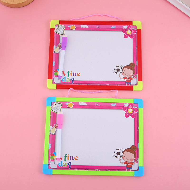 Tablero de escritura de borde de plástico tablero de dibujo especial para niños graffiti traje de pintura para niños de doble cara tablero cognitivo digital