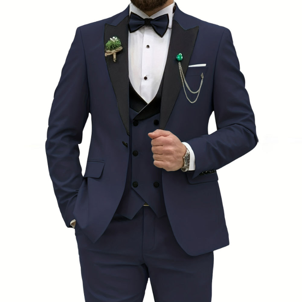 Amazon AliExpress Trajes de estación independientes de hombre de tres piezas de novio y padrino para banquete de boda trajes transfronterizos grandes para hombres