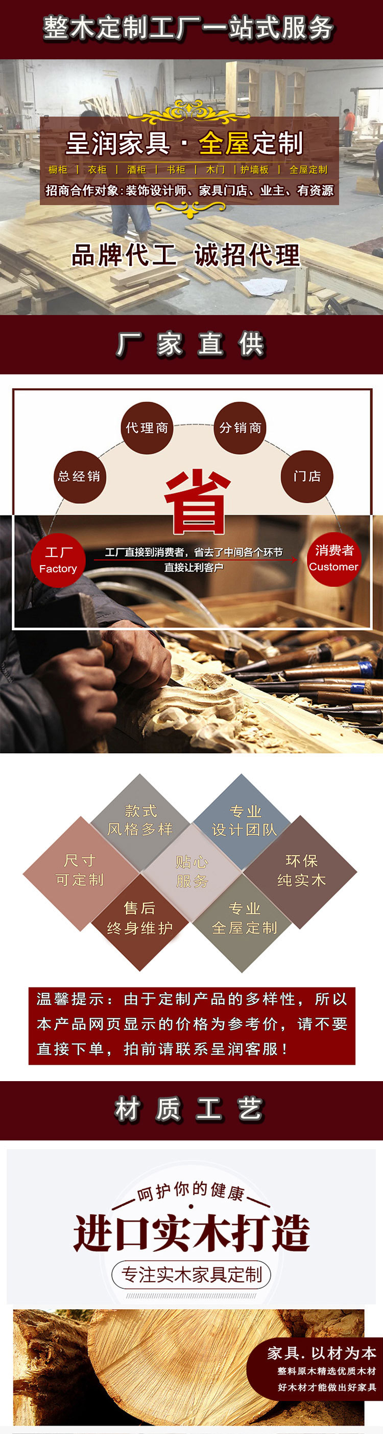 美式实木橱柜定制整体橱柜整体厨房全屋定制橱柜