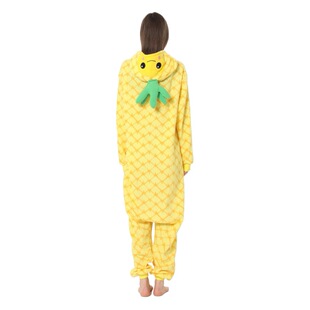 Autumn Cartoon One-piece Pajamas Sleep Pineapple Kang Love Spring 2023 Couple Home Clothes Polar Fleece