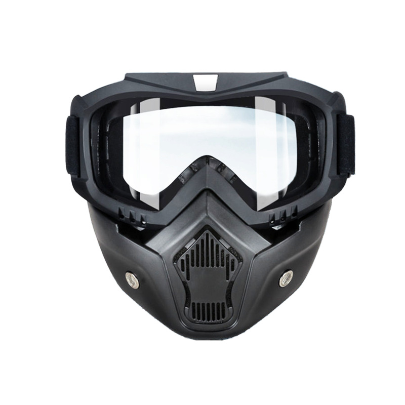 Máscara de Gafas Tácticas Integradas de TPU, Anti-viento y Antipolvo para Motociclismo