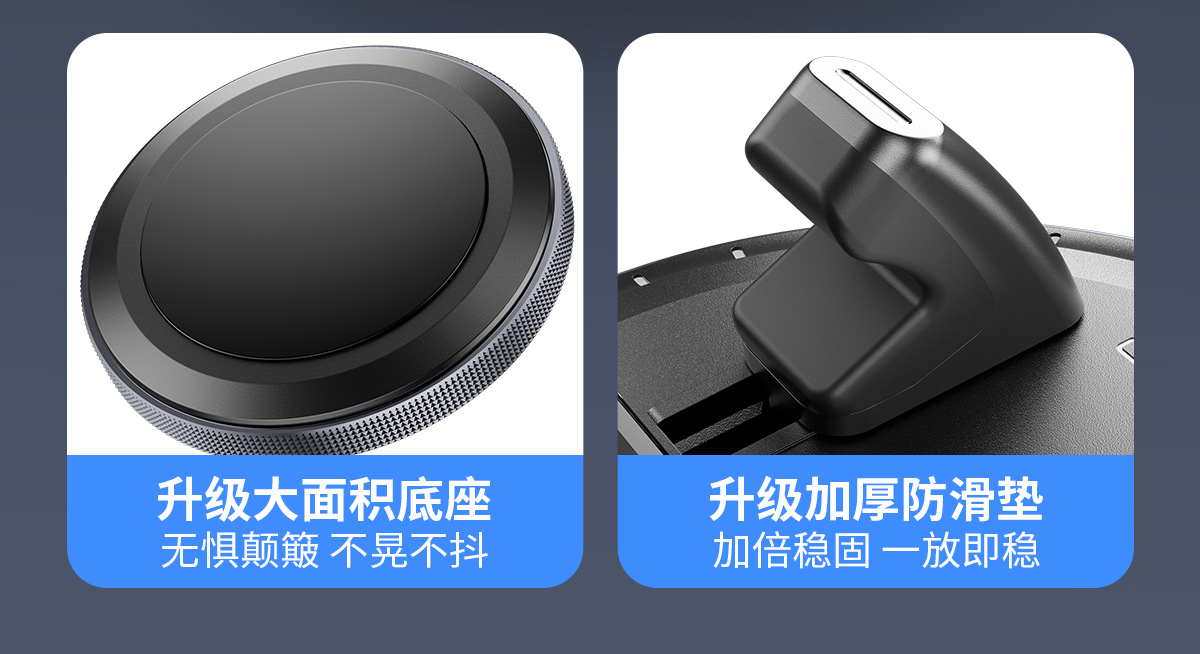 Dashboard Car Phone Holder 360-Degree Adhesive Washable Non-Slip Car Center Console Navigation Support Stand