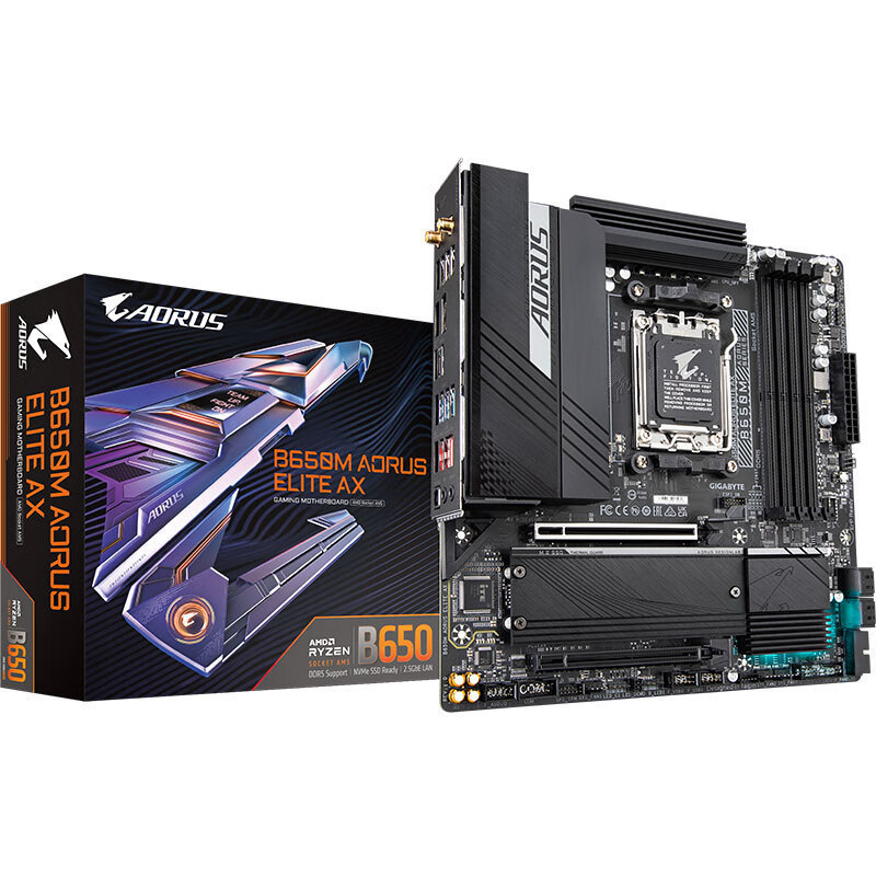 Jijia B650M AORUS ELITE AX small carving desktop computer motherboard AM5 for 7600X/7700X