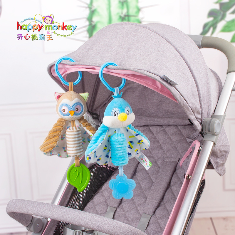 HappyMonkey0-3-year-old torno colgando educación temprana felpa cama de coche cielo calmante serie creativa juguetes para bebés