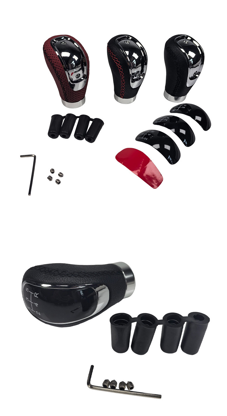 Universal Car Manual Leather Gear Shift Knob, 5/6 Speed