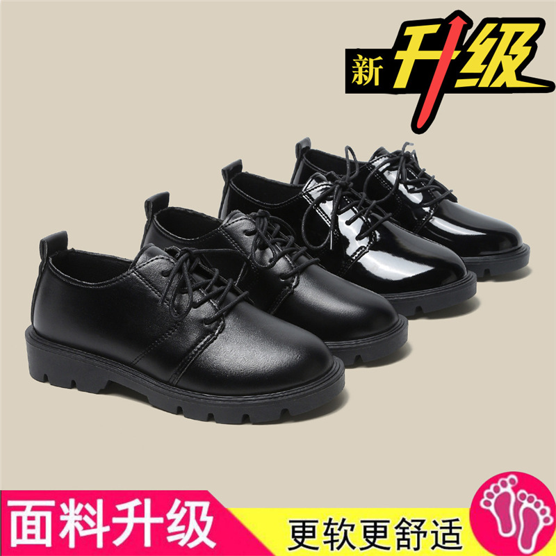 青少年配西装皮鞋男合唱朗诵初中小学生中大童小皮鞋演出女孩单鞋