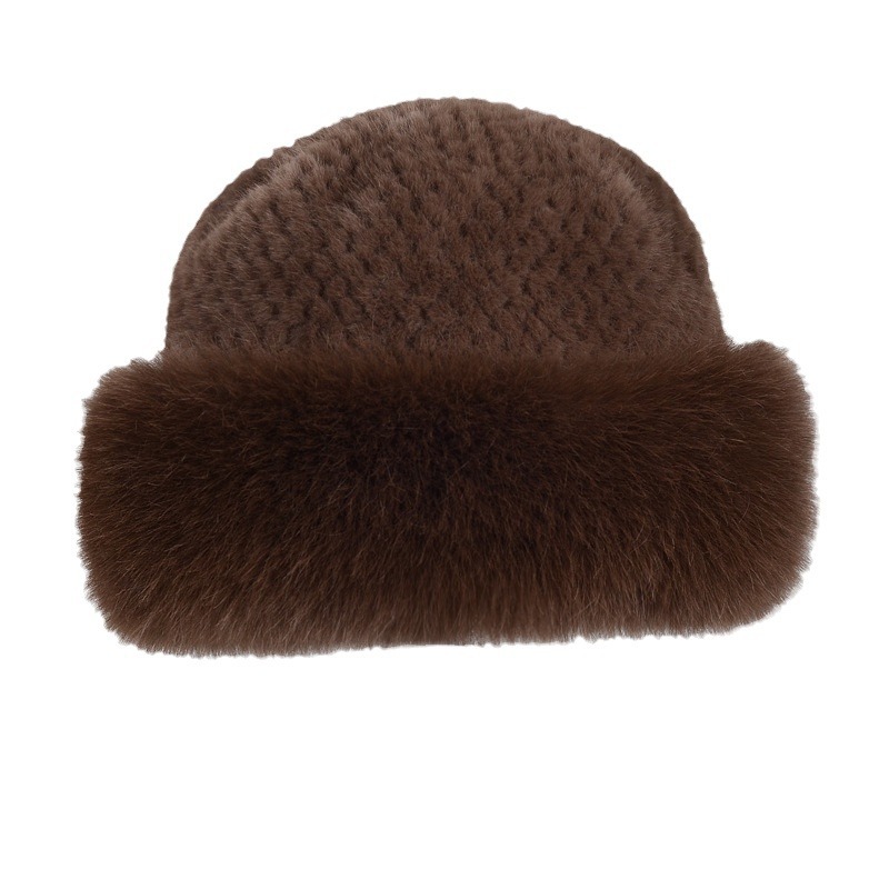 Sombrero mongol de felpa para niños otoño e invierno, sombrero de lavabo a prueba de frío, gorro para los oídos, sombrero de pescador de pelo de zorro de imitación, tendencia a prueba de viento