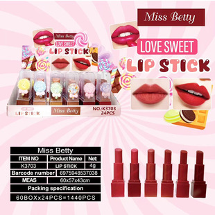 Miss Betty���Q�羳�¿�͸���w��ͨ�Ʒ6ɫ�����촽�ڼtLIPSTICK