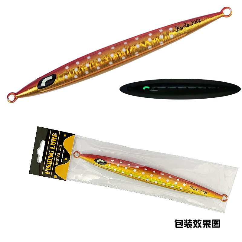 Luya biónico agudos Placa de hierro luminoso plomo pescado lento sacudida luminosa mar pesca noche pesca barco de pesca caballa hairtail cebo de pesca