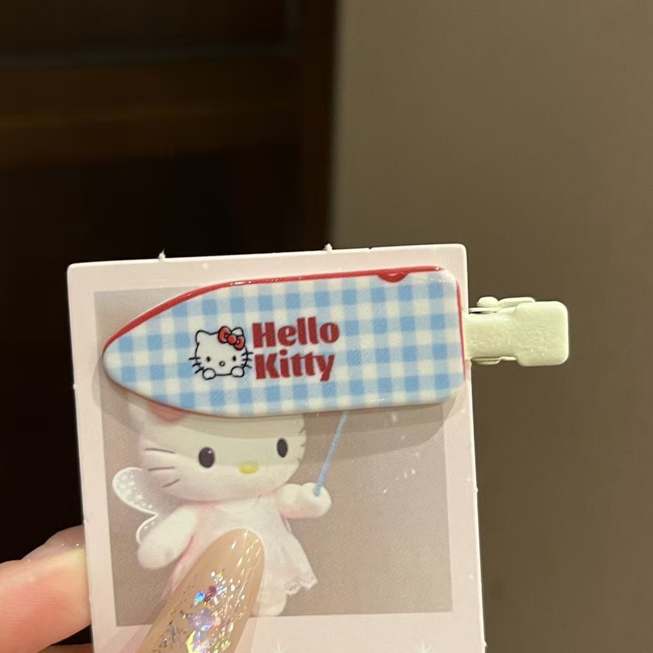 Sweet Cool Retro Grid Cat Hairpin sin rastros Clip lateral Clip dulce Clip de boca de pato Clip de cabello para niños toque de cabello