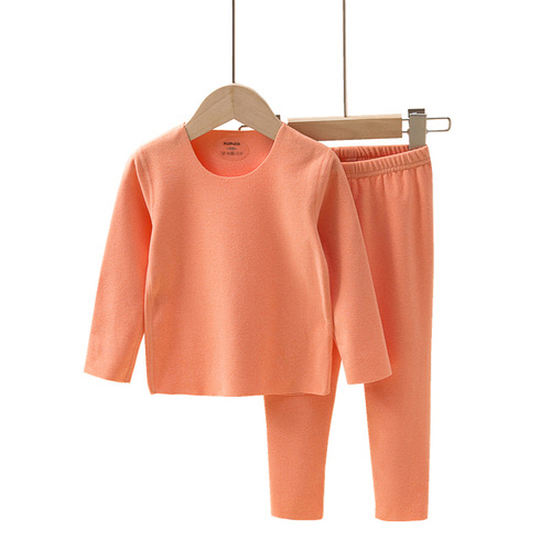 Children's German velvet thermal underwear, parent-child wear, home clothes, baby high-waist elastic, traceless, boneless autumn clothes and autumn trousers set