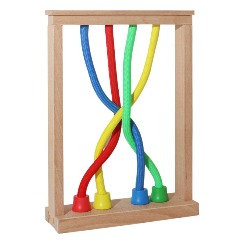 Inteligencia de madera unrope juego de educación temprana de los niños entrenamiento de pensamiento lógico material didáctico juguetes educativos entre padres e hijos