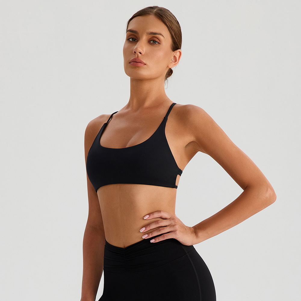 Nuevo verano correr acondicionamiento físico elevar las caderas pantalones cortos ropa de mujer belleza espalda nube sensación abrasión cabina de belleza espalda sujetador deportivo