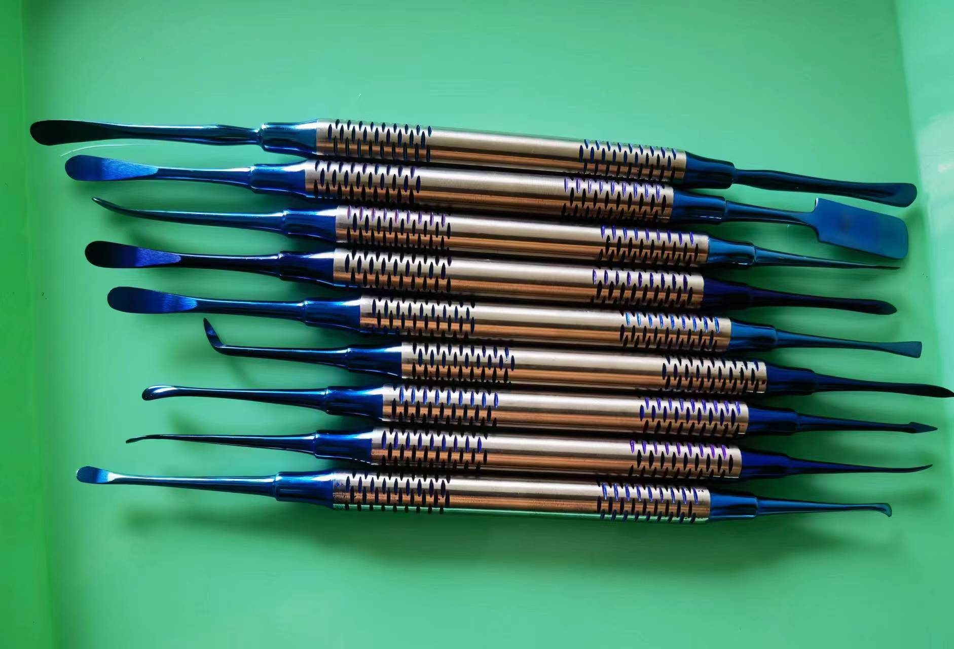 牙科 牙骨膜分离器 骨膜剥离器 牙龈分离 剥离器 优质钢粗柄9件套