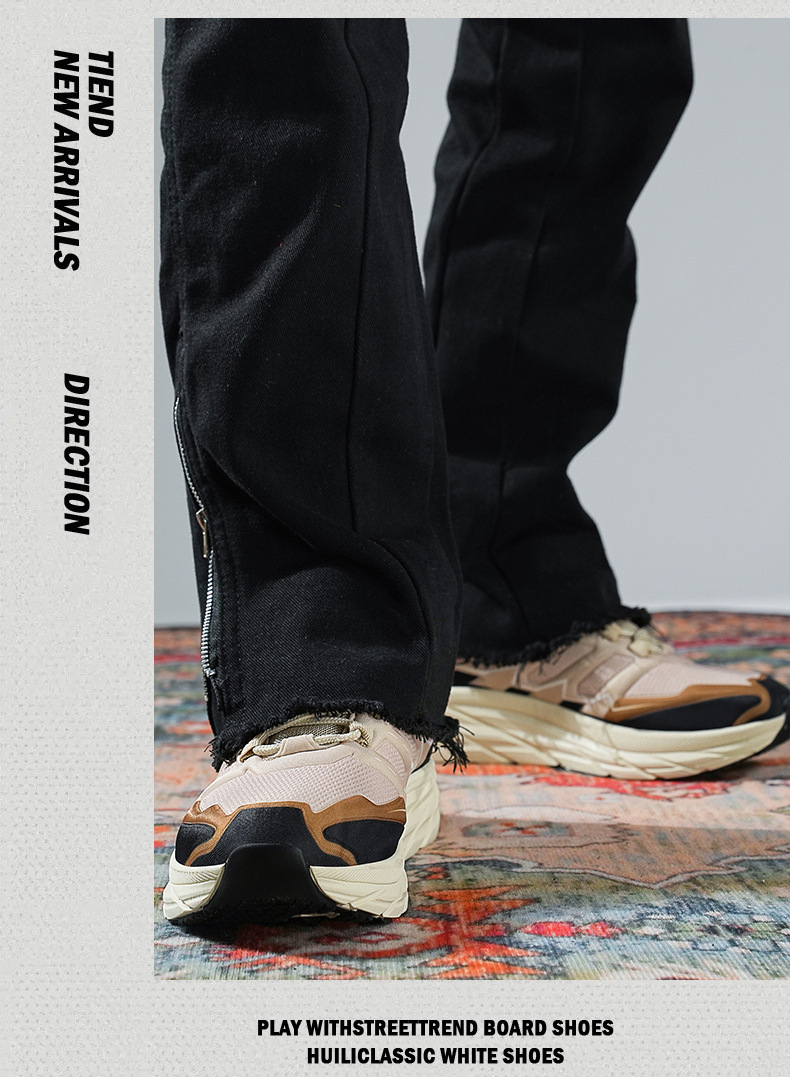 Autumn and winter casual sports shoes men's platform shoes trendy dad shoes breathable rebound running shoes men's shoes_voghion.com