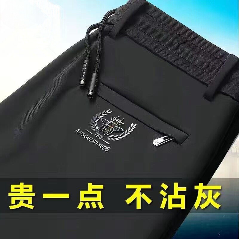 Casual Pants Men's Autumn and Winter fleece-lined Thickened Warm Business Straight Waist Stythe Korean Style Trendy All-match Pants
