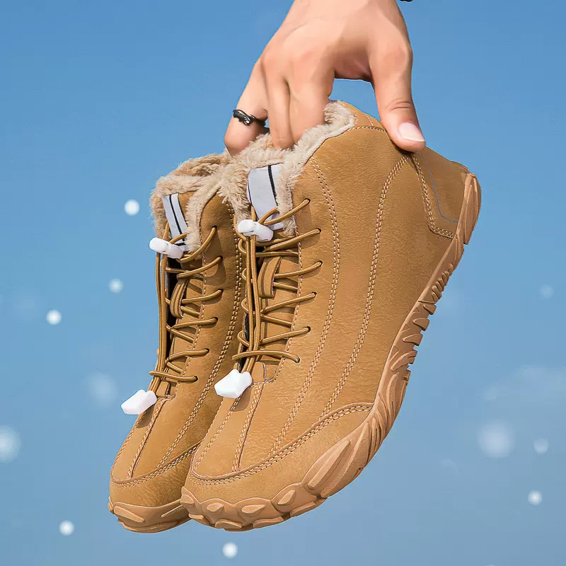 登山高帮棉鞋男徒步鞋棉雪地靴加绒登山鞋男鞋保暖防滑防水行走鞋
