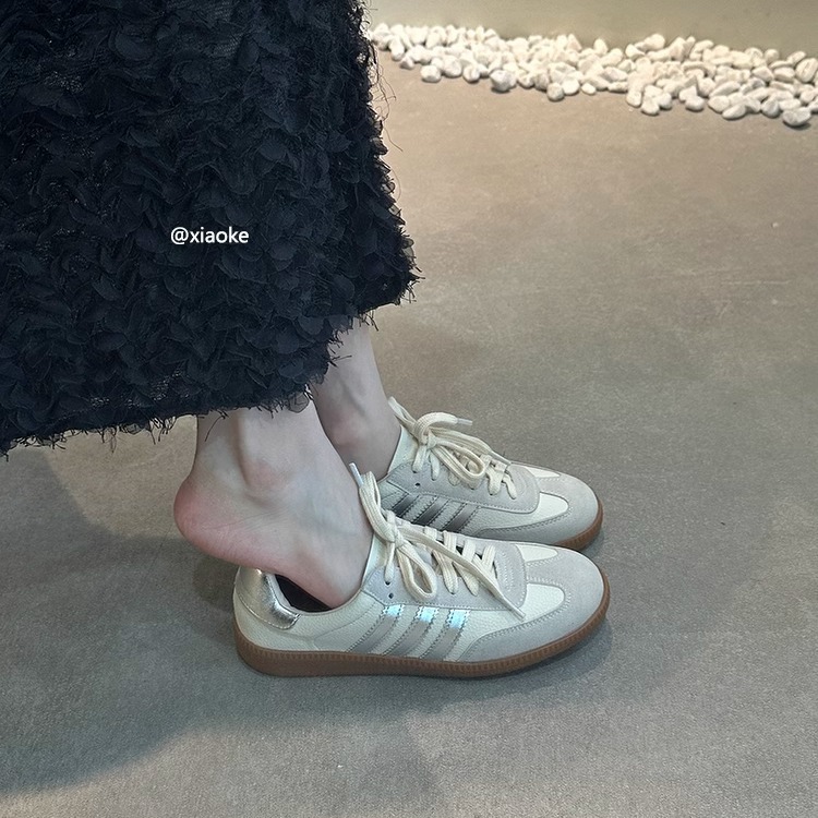 Vintage Soft Bottom Flat Forrest Gump Training Shoes Women's 2025 New Spring and Autumn Korean Style Casual Sports White Shoes Women's Skate Shoes