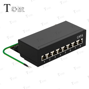 8-Port Category 6 and Category 6A Network Shielded Patch Panel Cat6/Cat6A/Cat7 Patch Panel Stp Shielded