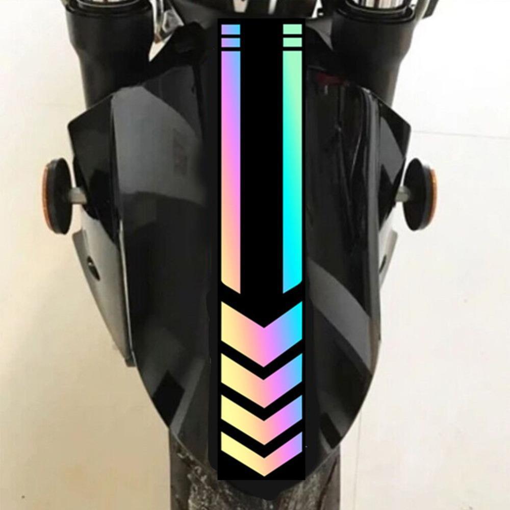 Motorrad Kotflügel Aufkleber Körper reflektierende Pfeil Linie Warnaufkleber Elektroauto_voghion.com