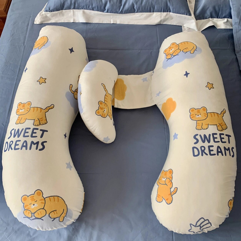 (2개) 임산부의 베개 허리 보호 측면 잠자는 베개 배 베개 임신 한 여성의 잠자는 옆 잠자는 베개 통기성 U 자형 베개 배꼽 등 베개