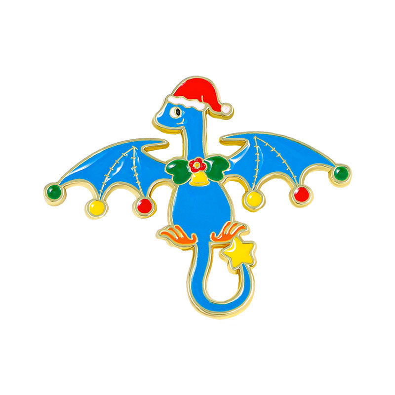 Broche de Navidad insignia de aleación caricatura adorable Santa Fe Navidad decoración de mochila escolar