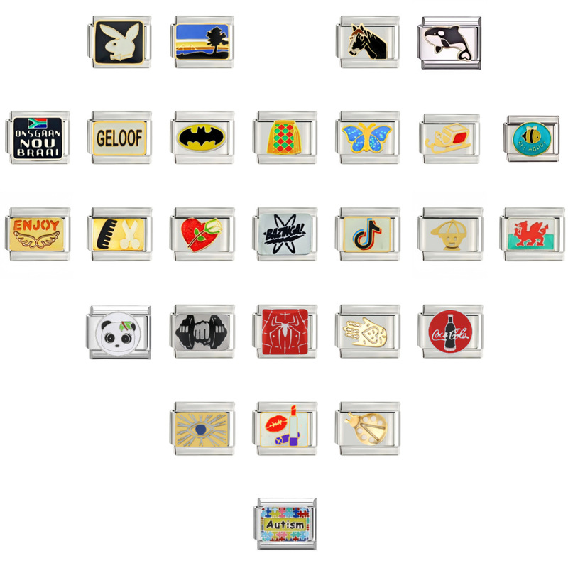 New Cross-Link Stainless Steel Welded Oil-Drip Color Italian Module Bracelet Cyt Single Piece