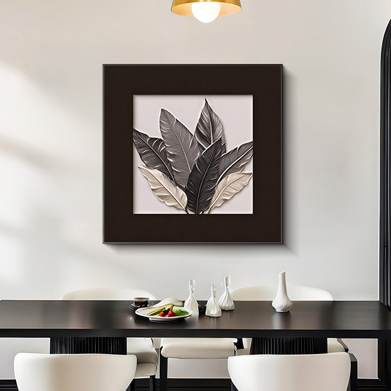 Blanco y negro gris abstracto decoración de comedor pintura moderna simple alta sensación de arte sala de estar colgar pintura pintura dormitorio pintura mural de mesa de comedor