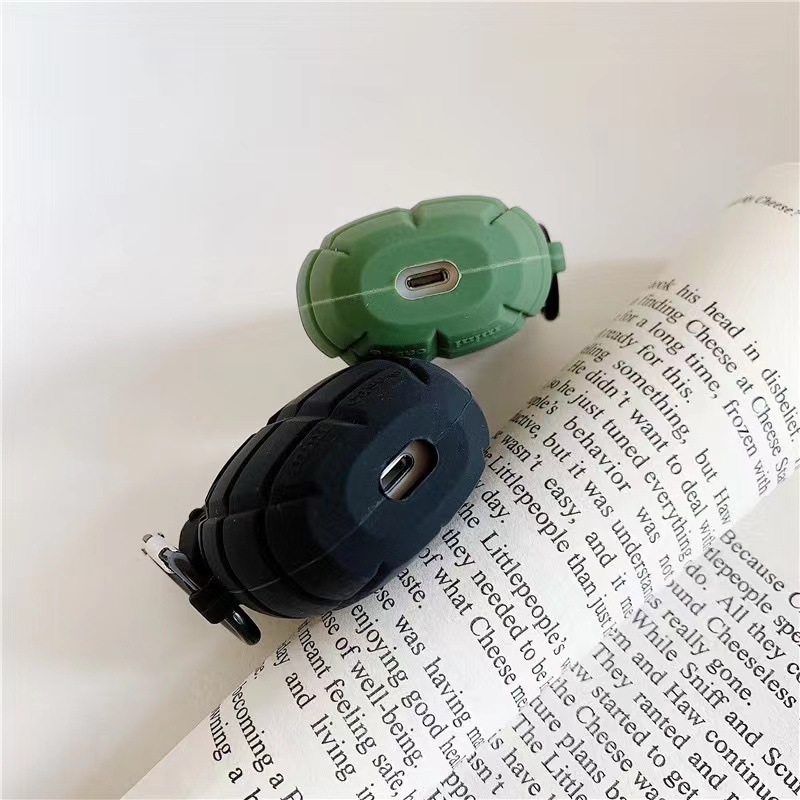 仿真創意手榴彈AirPods Pro1代2代3適用蘋果耳機殼藍牙硅膠保護套