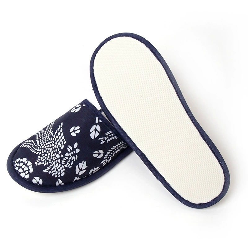 Ethnic blue slippers, ethnic style, for beauty salons
