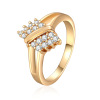 Fashionable zirconium, ring with stone, accessory, jewelry with bow, European style, micro incrustation, Aliexpress
