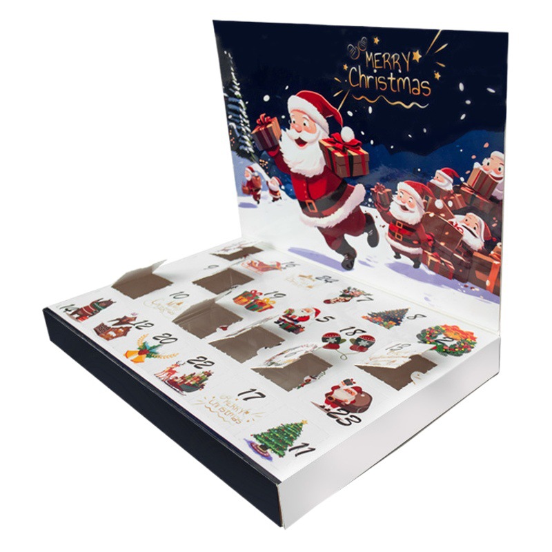Christmas Advent Calendar Blind Box 24-Compartment Blind Box Packaging Box Christmas Gift Box Christmas Blind Box