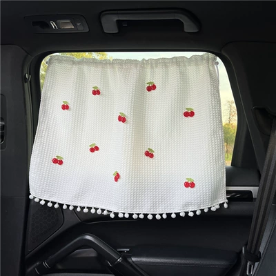 Sun shade — interior shading - wafflour-curtain-ten-cherries