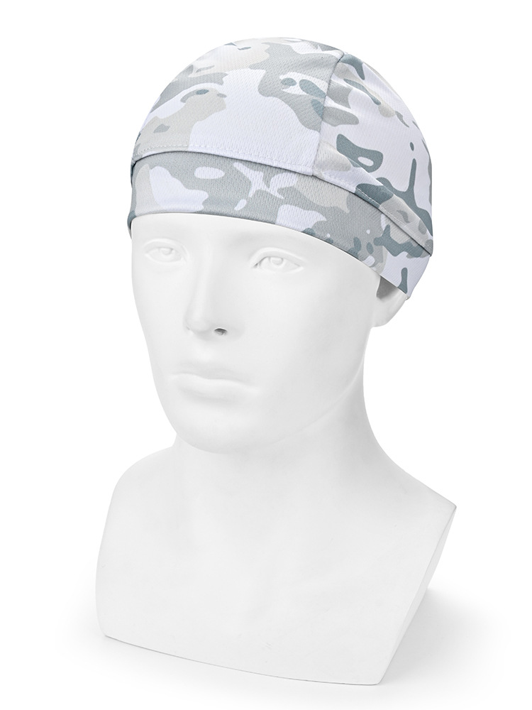 Gorro de malla de ciclismo, deportes al aire libre, correr, transpirable, absorbente de sudor, casco de secado rápido, gorro interior, a prueba de viento, protector solar, sombrero de camuflaje
