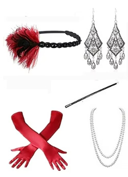Tocado de plumas de los años 2020 rugiendo accesorios femeninos de los años 20 con diadema de Gatsby al por mayor