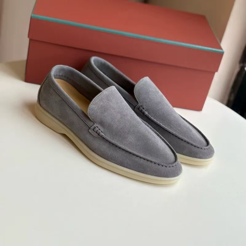 [Top Channel] 2025 New Lp Loafers Men's Suede Slip-On Loafers Moccasins Men's Large Size