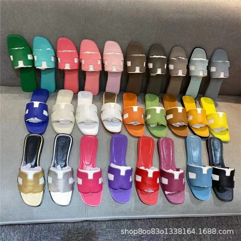 Comercio exterior H zapatillas de alta versión de Guangzhou zapatillas de piso plano para mujeres zapatillas fabricantes de venta