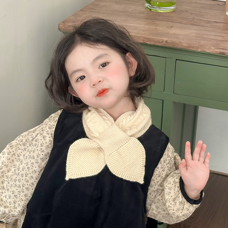 Korean children's demi-season cute keep warm knitted fashionable…