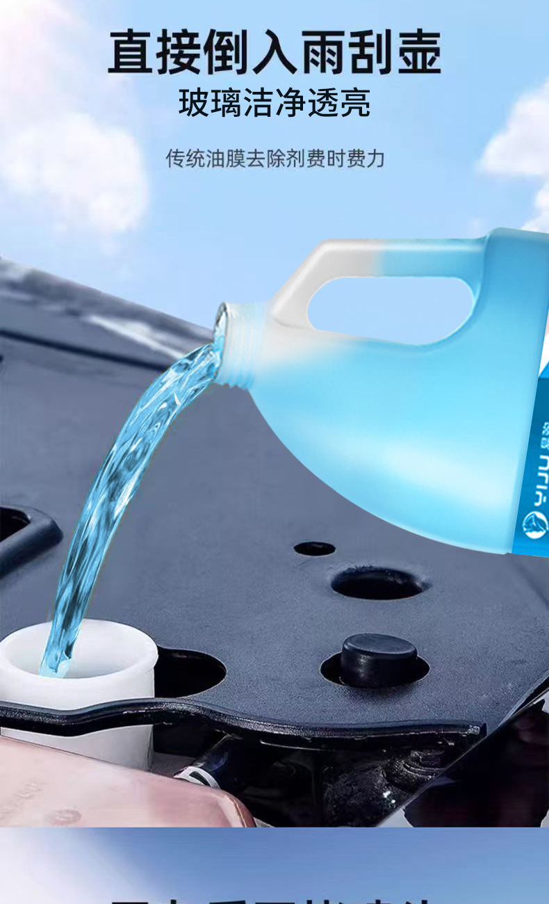 【Special for Car Windshields】New car glass cleaner, powerful stain and oil film remover, ethanol-based anti-rain coating, cleaning and maintenance