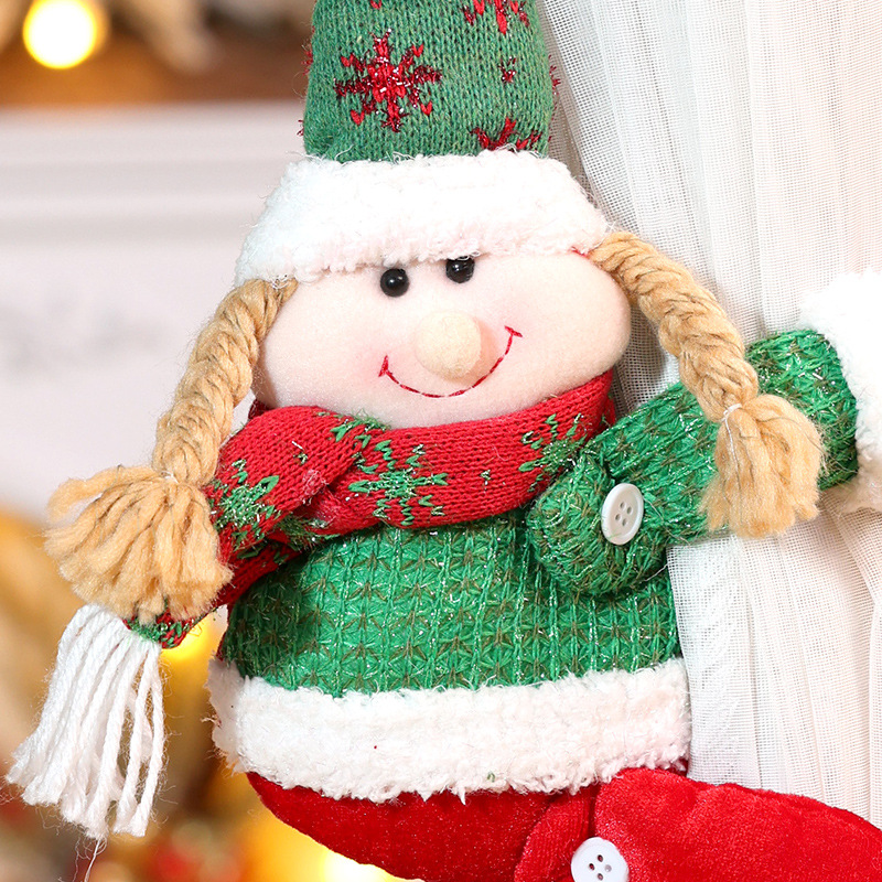 Nuova fibbia per tenda di Natale, bambola elfo, decorazione creativa per tende, cartone animato per la casa_voghion.com