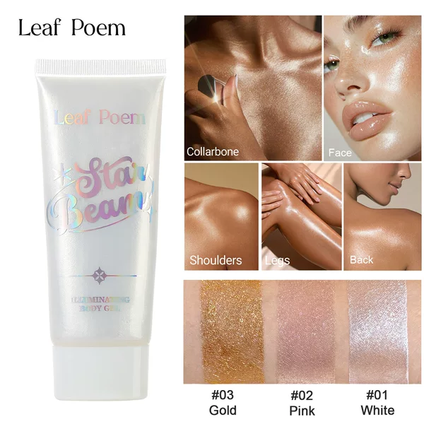 Leaf P0Em Cross-Border Body Highlighting Liquid Facial and Full Body Brightening Highlighting Cream Glowing Flashing Brightening Oil